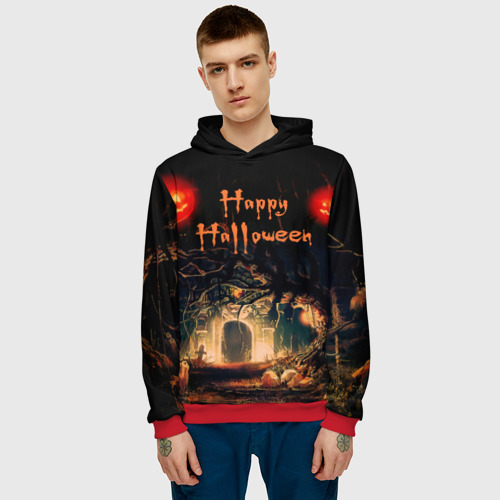 Мужская толстовка 3D Halloween, цвет красный - фото 3