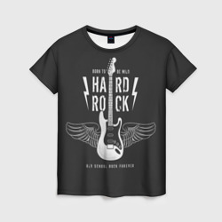 Женская футболка 3D Hard rock гитара