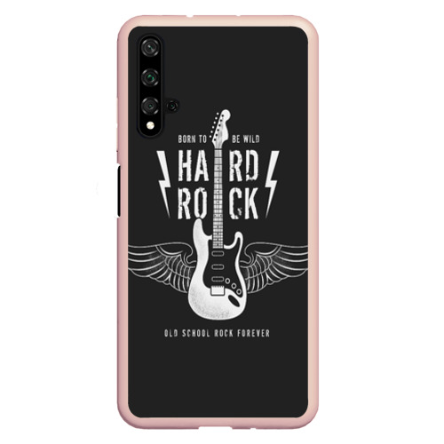 Чехол для Honor 20 Hard rock гитара, цвет светло-розовый