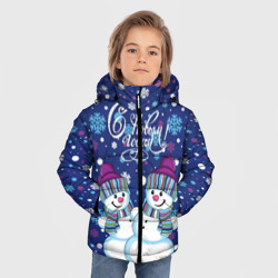 Зимняя куртка для мальчиков 3D Снеговики - фото 2