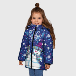 Зимняя куртка для девочек 3D Снеговики - фото 2