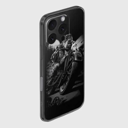 Чехол для iPhone 16 Pro силиконовый с защитой камеры Biker dog Пёс-байкер - фото 2