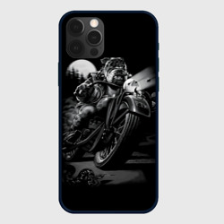 Чехол для iPhone 12 Pro Biker dog Пёс-байкер