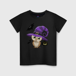 Детская футболка хлопок Сова и хэллоуин