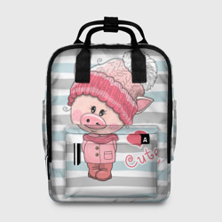 Женский рюкзак 3D Милая Свинка