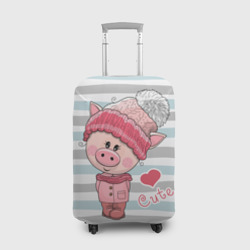 Чехол для чемодана 3D Милая Свинка