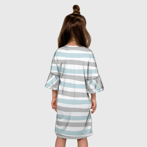 Детское платье 3D с принтом Милая свинка, вид сзади #2