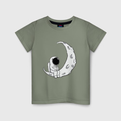 Детская футболка хлопок Космонавт на Луне