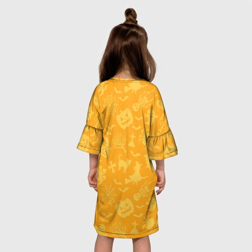 Детское платье 3D Совушка и хэллоуин, цвет 3D печать - фото 5