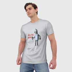 Мужская футболка 3D Bender - Kill all Human - фото 2
