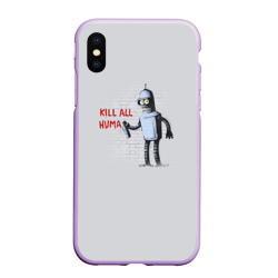 Чехол для iPhone XS Max матовый Bender - Kill all Human