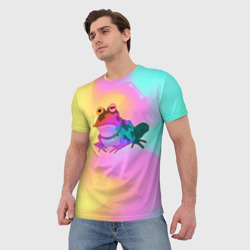 Мужская футболка 3D Кислотная Гипножаба - фото 2