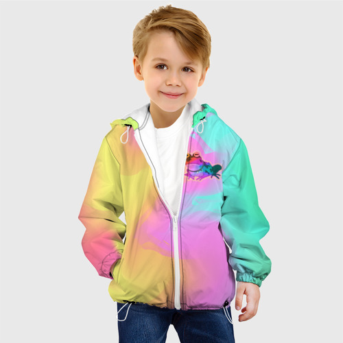 Детская куртка 3D Гипножаба Кислотная, цвет белый - фото 3