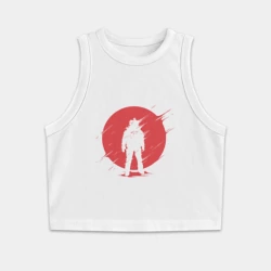 Женская укороченная майка-топ хлопок Космонавт