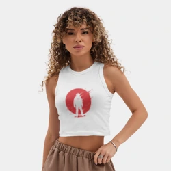 Женская укороченная майка-топ хлопок Космонавт - фото 2