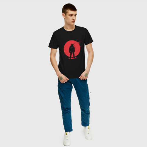 Мужская футболка хлопок Космонавт, цвет черный - фото 5