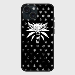 Чехол силиконовый для Apple iPhone 15 матовый Ведьмак новогодний