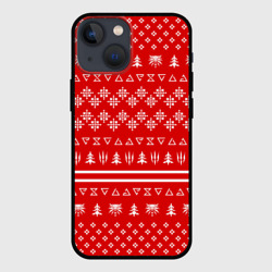 Чехол для iPhone 13 mini Ведьмак новогодний the Witcher new year