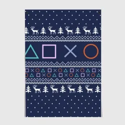 Постер Свитер геймера геометрия новый год