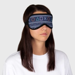 Маска для сна 3D Свитер геймера геометрия новый год - фото 2