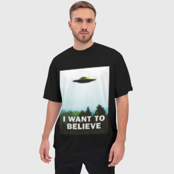 Мужская футболка oversize 3D I Want To Believe - фото 2
