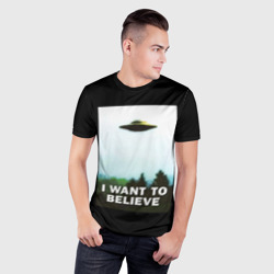 Мужская футболка 3D Slim I Want To Believe - фото 2