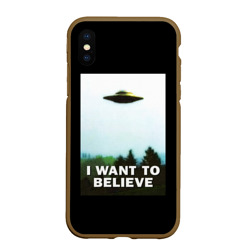 Чехол для iPhone XS Max матовый I Want To Believe