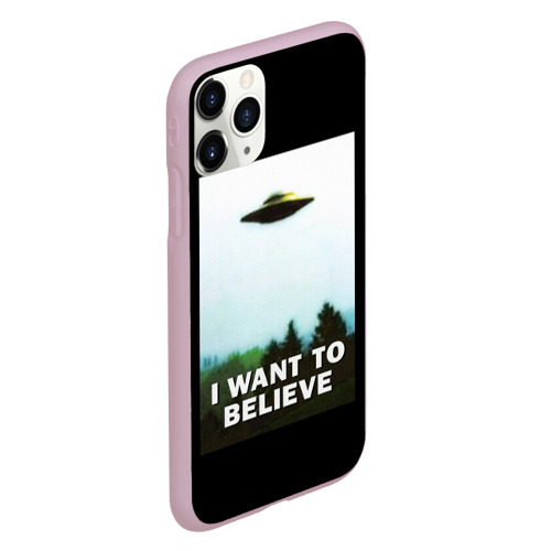 Чехол для iPhone 11 Pro матовый I Want To Believe, цвет розовый - фото 3