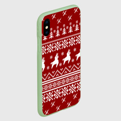 Чехол для iPhone XS Max матовый Fortnite новогодний - фото 2
