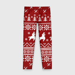 Детские леггинсы 3D Fortnite новогодний