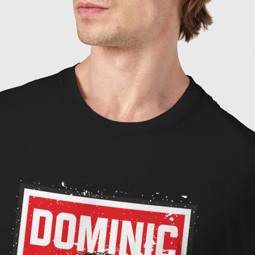 Мужская футболка хлопок Dominic, цвет черный - фото 6