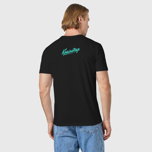 Мужская футболка хлопок Краснодар стрела, цвет черный - фото 4