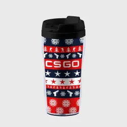 Термокружка-непроливайка CS GO новогодний