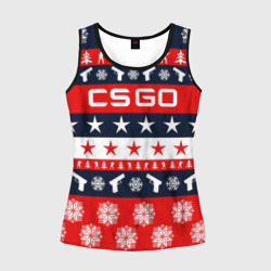 Женская майка 3D CS GO новогодний