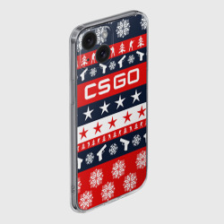 Чехол для iPhone 15 силиконовый с защитой камеры CS GO новогодний - фото 2