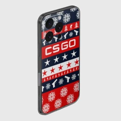 Чехол для iPhone 16 Pro Max силиконовый с защитой камеры CS GO новогодний - фото 2