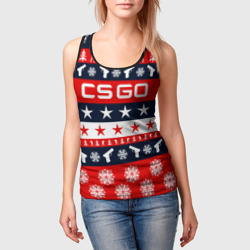 Женская майка 3D CS GO новогодний - фото 2