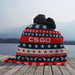 Плед 3D CS GO новогодний - фото 2