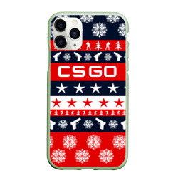 Чехол для iPhone 11 Pro матовый CS GO новогодний