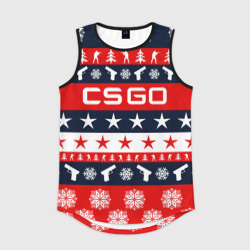 Мужская спортивная майка 3D CS GO новогодний