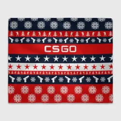 Плед 3D CS GO новогодний