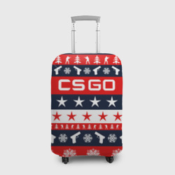 Чехол для чемодана 3D CS GO новогодний