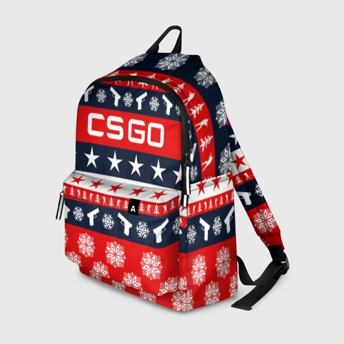 Рюкзак 3D CS GO новогодний
