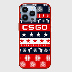 Чехол для iPhone 13 Pro CS GO новогодний