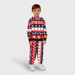 Детский костюм с толстовкой 3D CS GO новогодний - фото 2