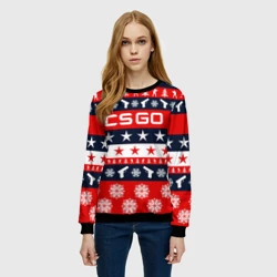 Женский свитшот 3D CS GO новогодний - фото 2