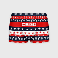 Мужские трусы 3D CS GO новогодний
