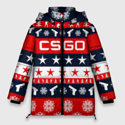 Женская зимняя куртка Oversize CS GO новогодний