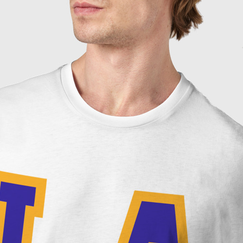 Мужская футболка хлопок Lebron Basketball, цвет белый - фото 6
