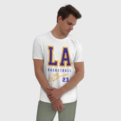 Мужская пижама с белой футболкой хлопок Lebron Basketball - фото 2